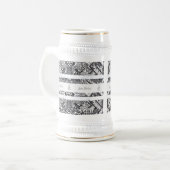 Moderne BATIK Patroon Bierpul (Voorkant links)