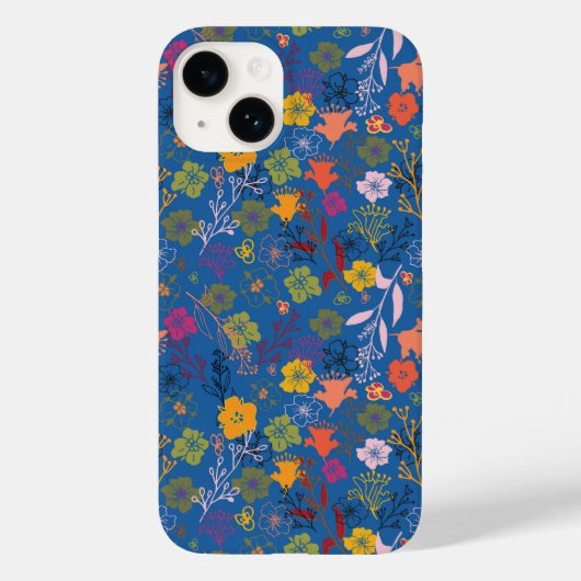 Moderne Batik Victoria Blauw Case-Mate iPhone Case (Achterkant)