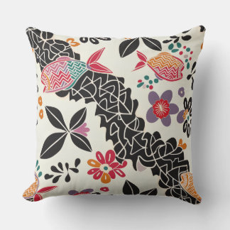 Moderne Batik Vispatroon Kussen