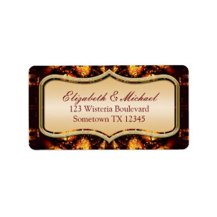 Moderne Batik Vuur Adres Stickers Label