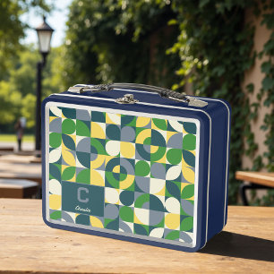 Moderne Bauhaus Abstract Geometrisch Monogram Patr