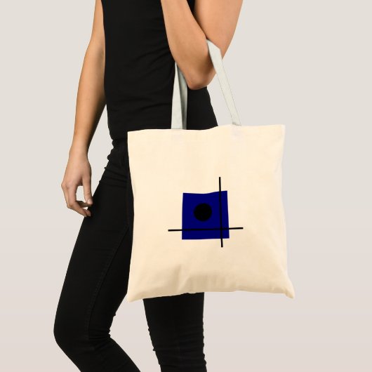 Moderne Bauhaus Art Blue Composition Tote Bag (Voorkant (product))