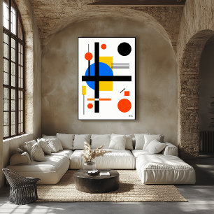 Moderne Bauhaus Geometrische Abstracte Minimalisti Poster
