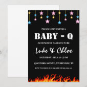 Moderne BBQ babyshower uitnodigingen (Voorkant / Achterkant)