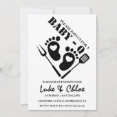 Moderne BBQ babyshower uitnodigingen (Voorkant)