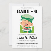 Moderne BBQ babyshower uitnodigingen (Voorkant)