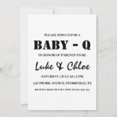 Moderne BBQ babyshower uitnodigingen (Achterkant)