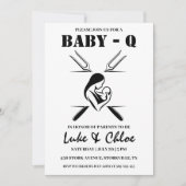 Moderne BBQ babyshower uitnodigingen (Voorkant)