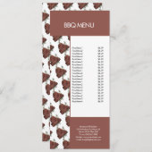 Moderne BBQ Grill Steak Restaurant Menu (Voorkant / Achterkant)