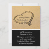Moderne Beach Destination Wedding Invitations Kaart (Achterkant)