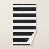 Moderne Beau Noir Et Blanc Rayures (Serviette à main)