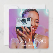 Moderne bedankkaart aangepaste foto collage feest (Voorkant)