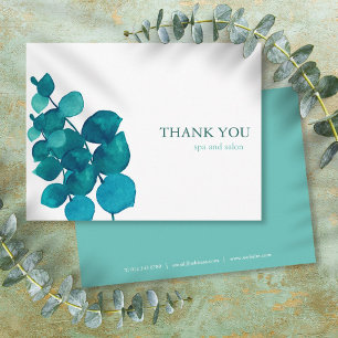 Moderne Bedankkaart Eucalyptusbladeren Zakelijk Briefkaart