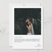 Moderne bedankpas Een notitie Bedankkaart (Achterkant)