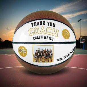 Moderne Bedankt Coach Teamfoto Basketbal