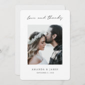 Moderne Bedankt en liefdesfoto's Borders Wedding (Voorkant / Achterkant)