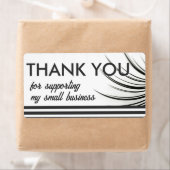 Moderne Bedankt Sticker met Curly Lash Label (Insitu)