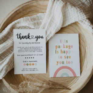 Moderne Bedankt voor uw aankoop Kaart