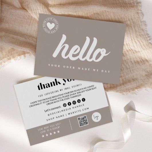 Moderne Bedankt voor uw aankoop Kaart