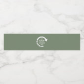 Moderne Bedrijf Zakelijke Logo | Sage Green Waterfles Etiket (Enkel label)