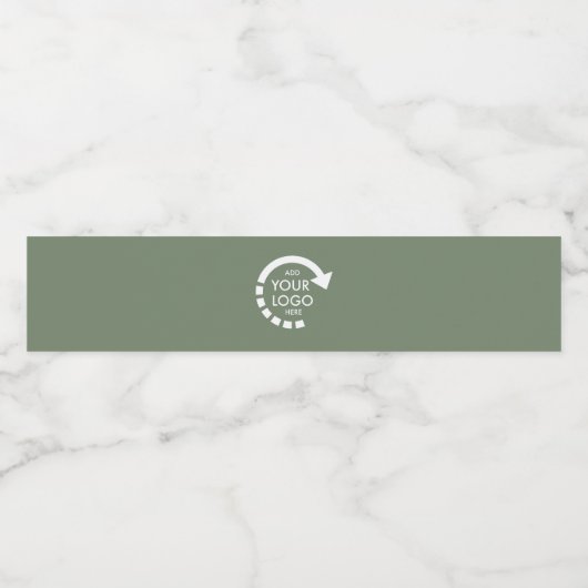 Moderne Bedrijf Zakelijke Logo | Sage Green Waterfles Etiket (Enkel label)