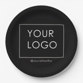 Moderne bedrijfs BedrijfsLogo zwart Papieren Bordje