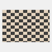 Moderne bedrijfs Logo Promo beige Inpakpapier Vel (Voorkant)