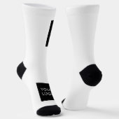 Moderne Bedrijfs Professionele Wit Logo Sokken (Gebogen)