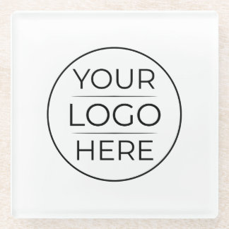 Moderne bedrijfslogo branding glazen onderzetter