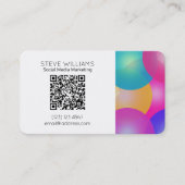 Moderne bedrijfsstijl QR code afgerond stijl Visitekaartje (Voorkant)