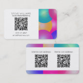 Moderne bedrijfsstijl QR code afgerond stijl Visitekaartje (Voorkant / Achterkant)