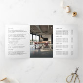 Moderne bedrijven | Eenvoudige Logo drievoudige br Drieluik Kaart (Binnen)