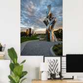 Moderne Beeldentuin Pad Poster (Thuiskantoor)