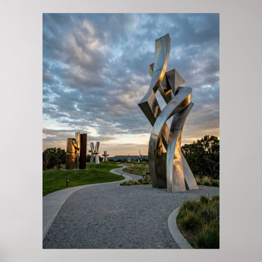 Moderne Beeldentuin Pad Poster (Voorkant)