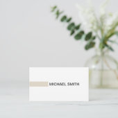 Moderne beenderen - Elegant Professional Plain Whi Visitekaartje (Staand voorkant)