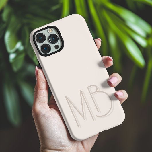 Moderne Beginletters Monogram met Zee Schelpen Hed Case-Mate iPhone Case