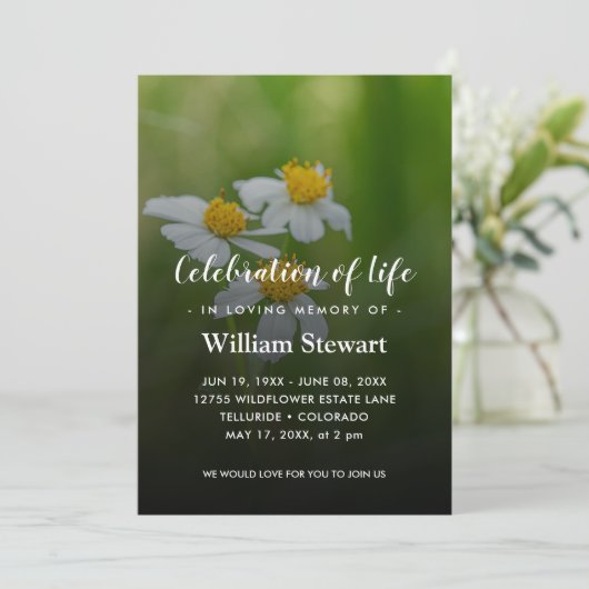 Moderne begrafenis | Dag van het leven Kaart (Staand voorkant)