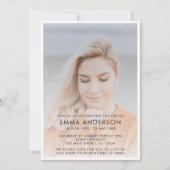 Moderne begrafenis | Elegante viering van het leve Kaart (Voorkant)