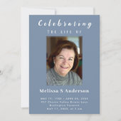 Moderne begrafenis minimale foto viering van het l kaart (Voorkant)