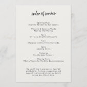 Moderne begrafenis | Orde van de Dag van het Leven Programma (Achterkant)