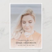 Moderne begrafenis | Orde van dienst Memorial Foto Programma (Voorkant)