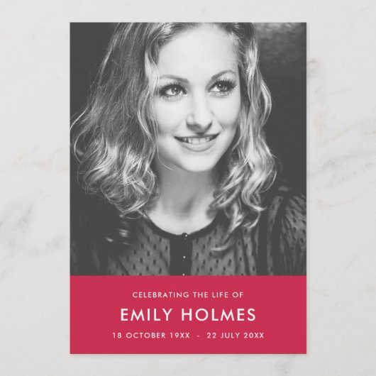 Moderne begrafenis | Roze viering van het Life-pro Programma (Voorkant)