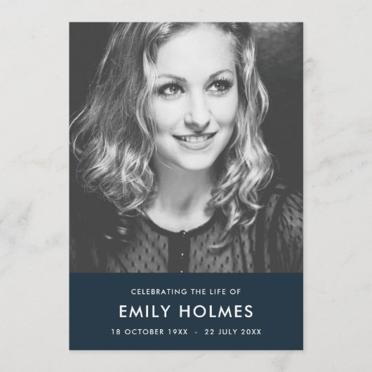 Moderne begrafenis | Scheepsblauwe viering van het Programma (Voorkant)