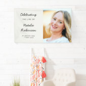 Moderne begrafenis | Sylish Script Celebration of  Spandoek (Insitu)