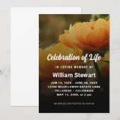 Moderne begrafenis | Viering van de Floral van Lif Kaart (Voorkant / Achterkant)