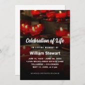 Moderne begrafenis | Viering van de rode kaarsen v Kaart (Voorkant / Achterkant)