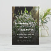 Moderne begrafenis | Viering van het leven in witt Kaart (Staand voorkant)