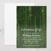 Moderne begrafenis | Viering van het Life Green Fo Kaart (Voorkant / Achterkant)