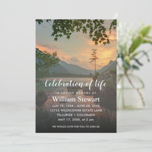 Moderne begrafenis | Viering van het meer van de z Kaart (Staand voorkant)