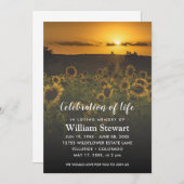 Moderne begrafenis | Viering van Life Sunflower Kaart (Voorkant / Achterkant)